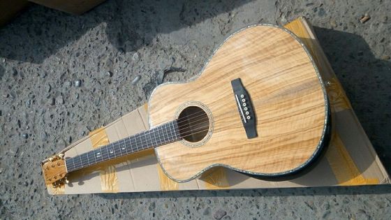 AAAA tout en bois d'olivier massif personnalisé guitare personnalisée de style OM Gotoh tuner peg guitare électrique acoustique